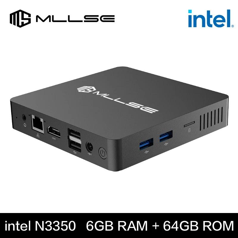 MLLSE M2 ̴ PC   N3350 CPU, 6G RAM, 64G ROM ȣȯ, VGA USB3.0, Win10Pro ũž, ޴ , BT 4.2